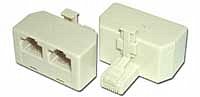 Adapter RJ45 (wtyk) - 2xRJ45 (gniazdo)