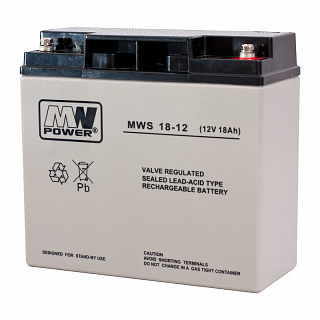 Akumulator bezobsługowy MW Power MWS 18-12 (12V 18Ah)