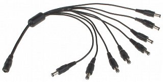 Kabel DC - rozgałęźnik - 1 x gniazdo, 8 x wtyk - 25cm