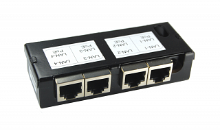 Adapter PoE - 4 porty LAN, 4 porty PoE (z obudową)