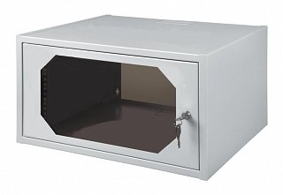 Szafa rack 19" 6U/350mm drzwi szklane, wisząca