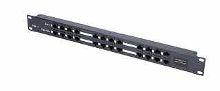 Patch panel PoE 19" 1U - 12 portów