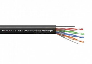 Kabel UTP MAXCABLE zewnętrzny, z linką nośną Cu kat. 5e 1mb