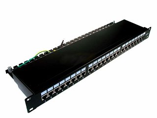 Patch panel FTP/STP 19" 24 porty kat.5e (z organizerem kabli)