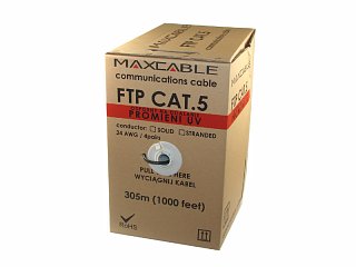 Kabel FTP MAXCABLE zewnętrzny Al/Cu kat. 5e 305m