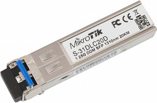 Moduł SFP miniGBIC RouterBOARD S-31DLC20D, DF, 1.25Gbps, SM, LC, 20km