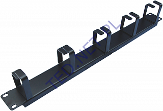 Organizer kabli 19" 1U - czarny