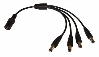 Kabel DC - rozgałęźnik - 1 x gniazdo, 4 x wtyk - 25cm