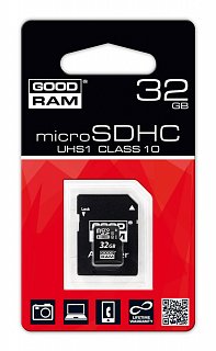 Karta pamięci microSD 32GB GOODRAM UHS1 class 10 + adapter