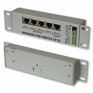 Switch PoE 4F1G 5-port (4x100Mb+1Gb) 9-53V (zarządzalny)
