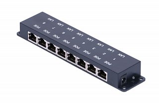 Adapter PoE - 8 portów LAN, 8 portów PoE (z obudową)
