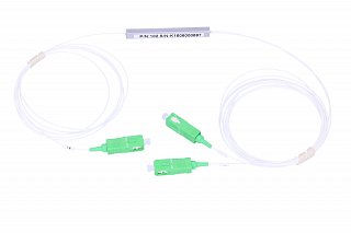 Splitter PLC 1x2, Steel Box, SM 0.9mm 1.5m, SC/APC