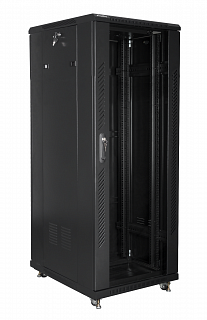Szafa rack Lanberg 19" 32U/600x800mm drzwi szklane, stojąca, czarna (FF01-6832-12B)