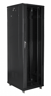 Szafa rack Lanberg 19" 42U/600x800mm drzwi szklane, stojąca, czarna (FF01-6842-12B)