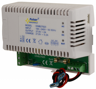 Zasilacz buforowy na szynę DIN Pulsar DINB27620 27,6Vdc/2A