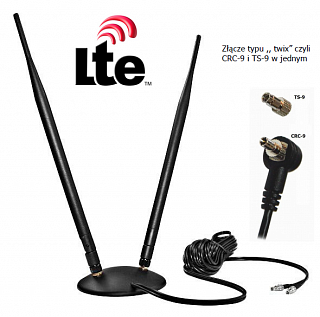 Antena LTE Diablo 9dBi - wtyki Twix CRC9 / TS9