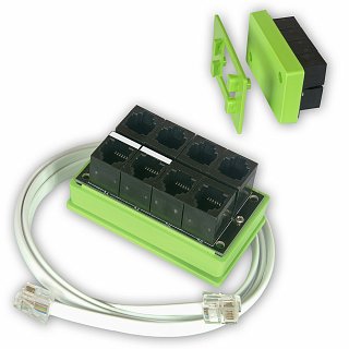 Splitter RJ11/RJ12 (1-Wire/I2C) czujnika DS18B20 i AM2320 - do kontrolera LAN