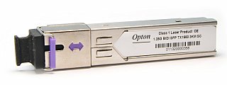 Moduł SFP miniGBIC OPTON WDM, TX1550 1.25Gbps, SM, SC, 3km, DDM