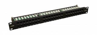 Patch panel UTP 19" Pulsar RP-U48V5 48 portów kat.5e (z organizerem kabli)