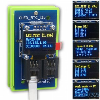 Moduł OLED/RTC/I2C (wyświetlacz żółto-niebieski) do kontrolera LAN LK3