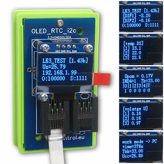 Moduł OLED/RTC/I2C (wyświetlacz niebieski) do kontrolera LAN LK3