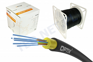 Kabel światłowodowy OPTIX AirFlow S-QOTKSdD Drop 6J 6x9/125 ITU-T G.657A2 - 1000m