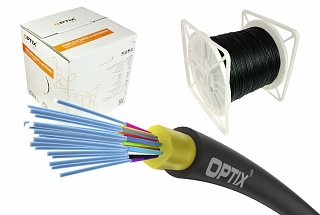 Kabel światłowodowy OPTIX AirFlow S-QOTKSdD Drop 12J 12x9/125 ITU-T G.657A2 - 1000m