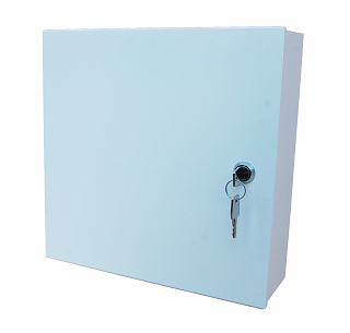 Skrzynka metalowa 400x400x140mm z płytą perforowaną