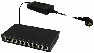Switch PoE Pulsar SG108 - 10 portowy, 8 portów PoE 802.3af Gigabit, 2 porty Uplink Gigabit