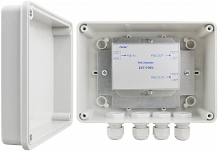 Extender PoE Pulsar EXT-POE2H - 1x PoE IN, 2x PoE OUT (w obudowie hermetycznej)