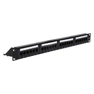 Patch panel UTP 19" START.LAN 24 porty kat.6 (z listwą demontowalną)