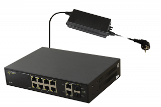 Switch PoE Pulsar SF108-90W - 10 portowy, 8 portów PoE 802.3af, 2 porty Gigabit, 2 porty SFP