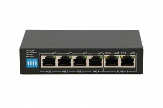 Switch PoE Extralink EUROS V2 - 4 porty PoE, 2 porty Uplink, PoE Long Range do 250m