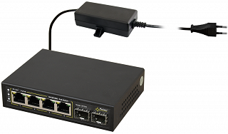 Switch PoE Pulsar SFG64 - 6 portowy, 4 porty PoE 802.3af Gigabit, 2 porty SFP