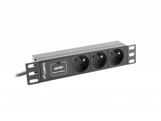 Listwa zasilająca do szafy rack 10" Lanberg - 3 gniazda - 2m (PDU-03E-0200-BK)