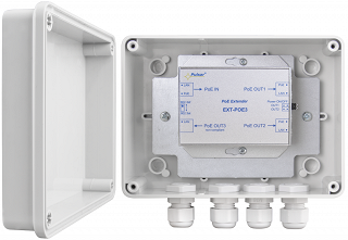 Extender PoE Pulsar EXT-POE3H - 1x PoE IN, 3x PoE OUT (w obudowie hermetycznej)