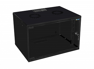 Szafa rack Mirsan 19" 9U/400mm drzwi szklane, wisząca, czarna (MR.SOH09U40MN.01)