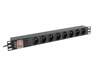 Listwa zasilająca do szafy rack 19" Lanberg - 8 gniazd PL - 2m (PDU-08E-0200-BK)