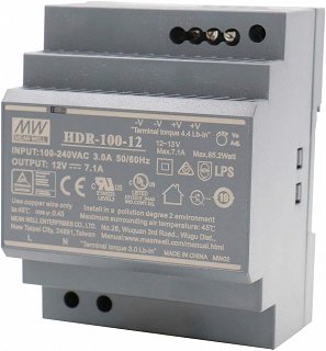 Zasilacz na szynę DIN MeanWell HDR-100-12 12V 7.1A 85W