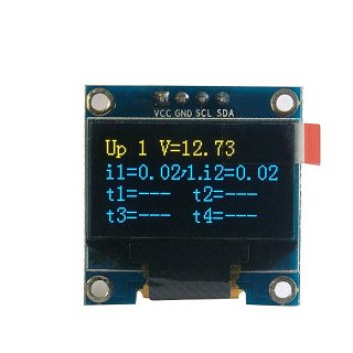 Wyświetlacz OLED 0.96" i2C - żółto-niebieski