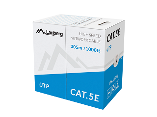 Kabel UTP Lanberg kat. 5e 305m (Al/Cu) - czarny