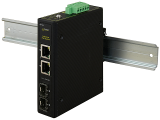 Switch przemysłowy PoE Pulsar ISFG42 - 4 portowy, 2 porty PoE 802.3af Gigabit, 2 porty SFP