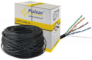 Kabel UTP Pulsar PU-NC302 kat. 5e 305m (24AWG, zewnętrzny, żelowany)