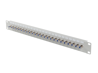 Patch panel 19" Lanberg 24 gniazda F (beczka F-F), szary (PPRF-R624-S)