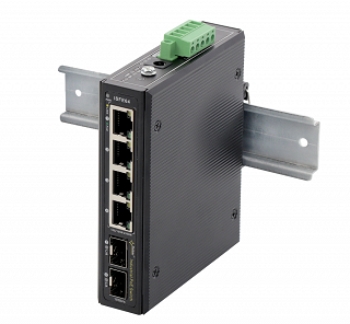 Switch przemysłowy PoE Pulsar ISFE64 - 6 portowy, 4 porty PoE 802.3af 2.5GbE, 2 porty SFP+ 10Gbps