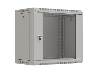Szafa rack Lanberg 19" 9U 540x350mm drzwi szklane, wisząca, szara (WF03-5306-10S)