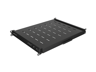 Półka 19" Lanberg wysuwana, czarna - 1U/445x350mm (AK-1020-B)