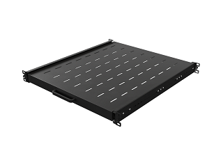 Półka 19" Lanberg wysuwana, czarna - 1U/445x500mm (AK-1021-B)