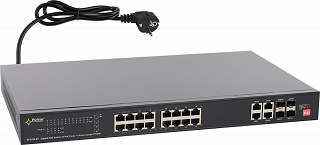 Switch PoE Pulsar SFG120-BT - 20 portowy, 16 portów Gigabit PoE 802.3af/at/bt, 4 porty Gigabit, 4 porty SFP
