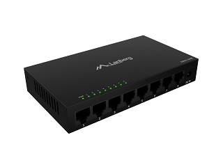 Switch Lanberg DSM1-1008 - 8 portowy, Gigabit, metalowa obudowa, zasilanie 12V